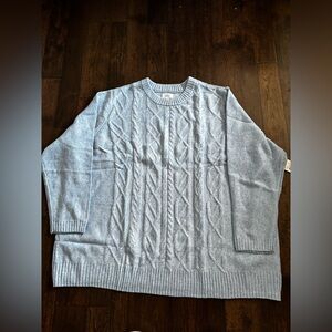 Women’s Croft & Barrow Sky Blue Crewneck Sweater.  Plus Size - size 5X